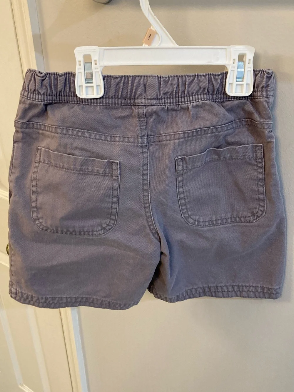 Mini Boden Boys Gray Drawstring Waist Casual Cotton Shorts Size 7Y
